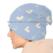 Blue Cactus and Alpaca Pattern Beanie, Bucket Hat, or Scarf Mask