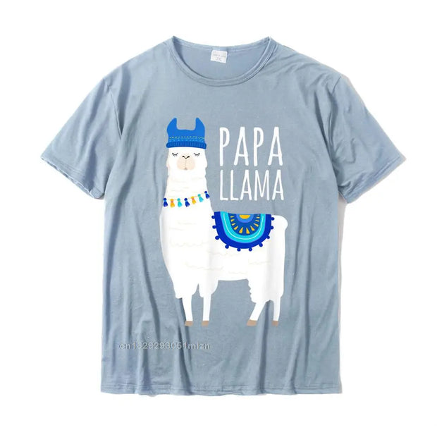 Papa Llama T-Shirt For Father's Daya