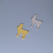 5 Piece Stainless Steel Llama Charms
