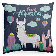 4 Piece Llama and Cactus Pillow Cases